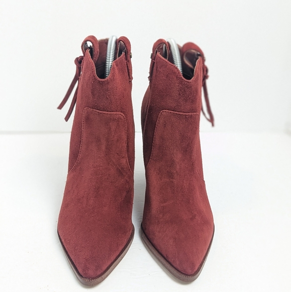 Sam Edelman red suede ankle boots - Picture 6 of 16